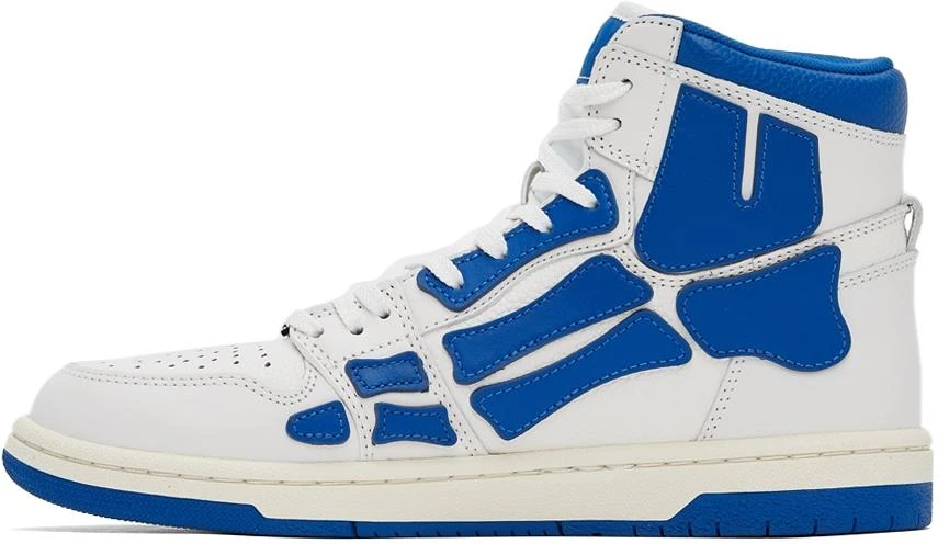 商品AMIRI|White & Blue Skel Top Hi Sneakers,价格¥3608,第3张图片详细描述