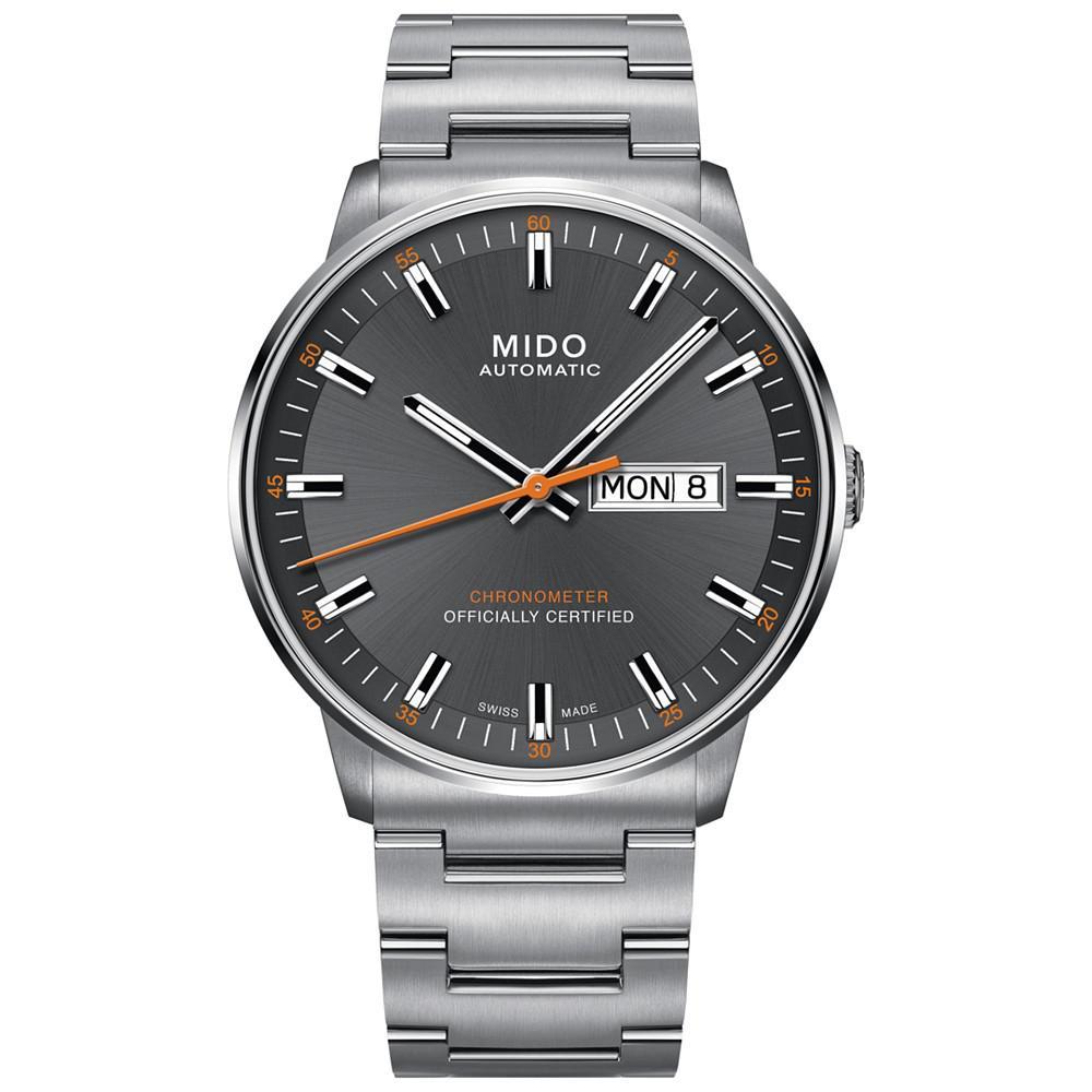 商品MIDO|Men's Swiss Automatic Commander II Cosc Stainless Steel Bracelet Watch 40mm,价格¥9323,第1张图片