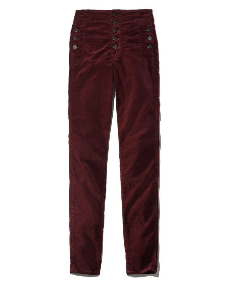 商品J Brand|Natasha Super Skinny Velvet Jeans in Deep Mulberry - 100% Exclusive,价格¥749,第5张图片详细描述