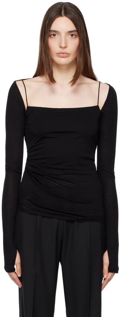 商品Helmut Lang|Black Scala Long Sleeve T-Shirt,价格¥2089,第1张图片