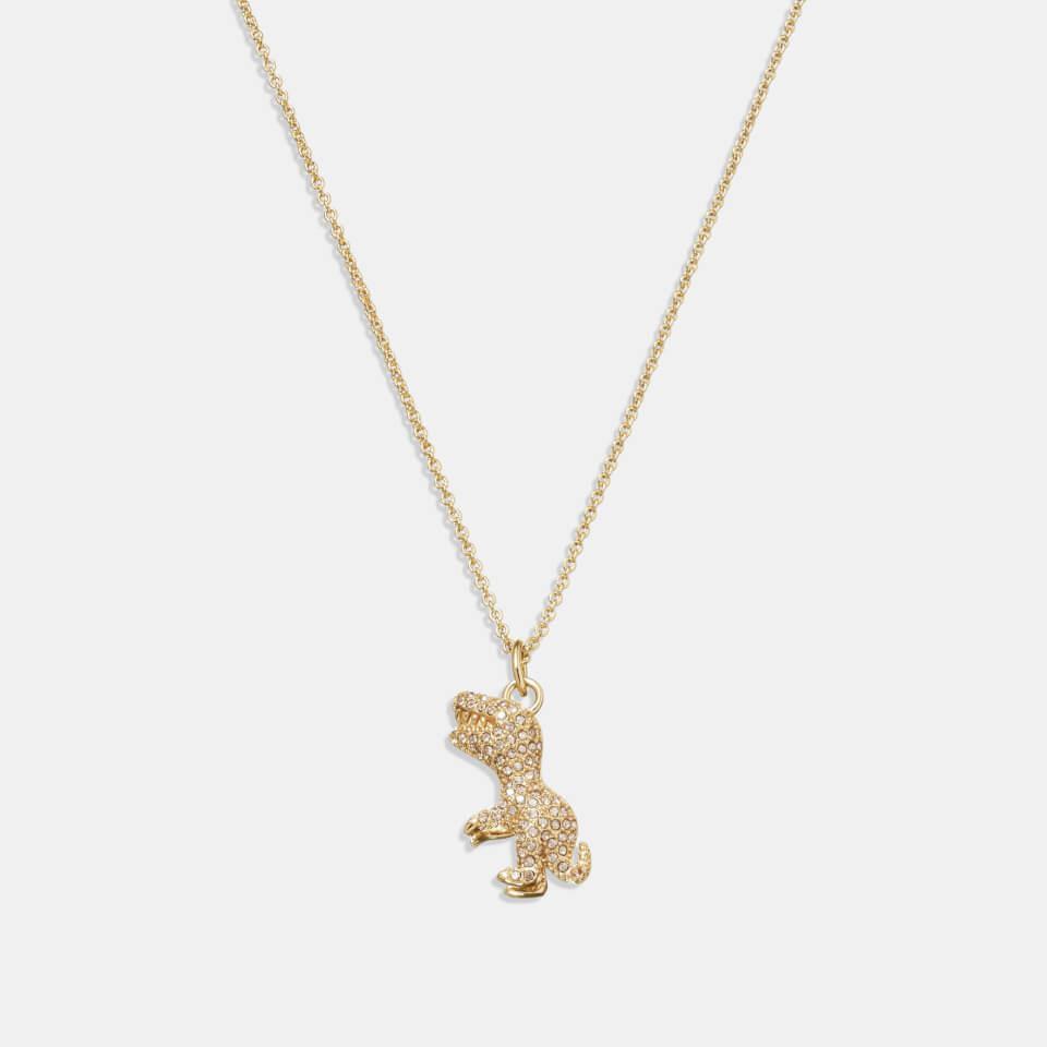 商品Coach|Coach Rexy Pendant Crystal and Gold-Tone Necklace,价格¥1317,第1张图片