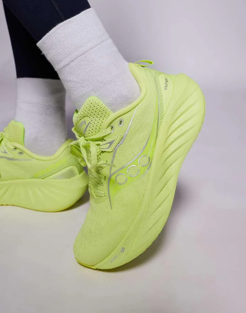商品Saucony|Saucony Triumph 22 neutral cushioning trainers in sunny and citron,价格¥1778,第4张图片详细描述