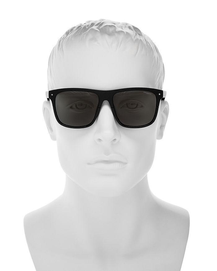 商品Polaroid|Men's Flat Top Square Sunglasses, 58mm - 100% Exclusive,价格¥484,第4张图片详细描述