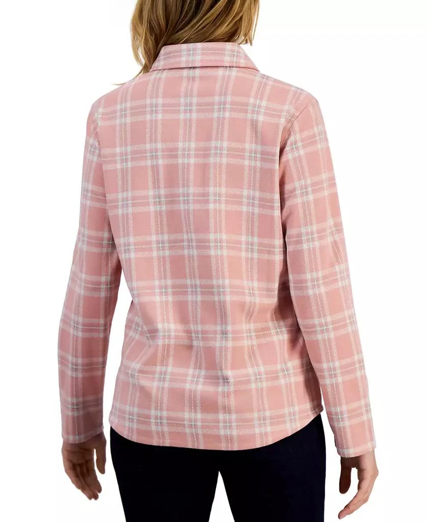 商品Tommy Hilfiger|Women's Collared Plaid Shirt Jacket,价格¥372,第2张图片详细描述