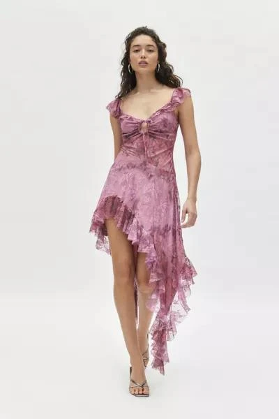 商品Urban Outfitters|UO Hyacinth Lace Spliced Midi Dress,价格¥761,第5张图片详细描述