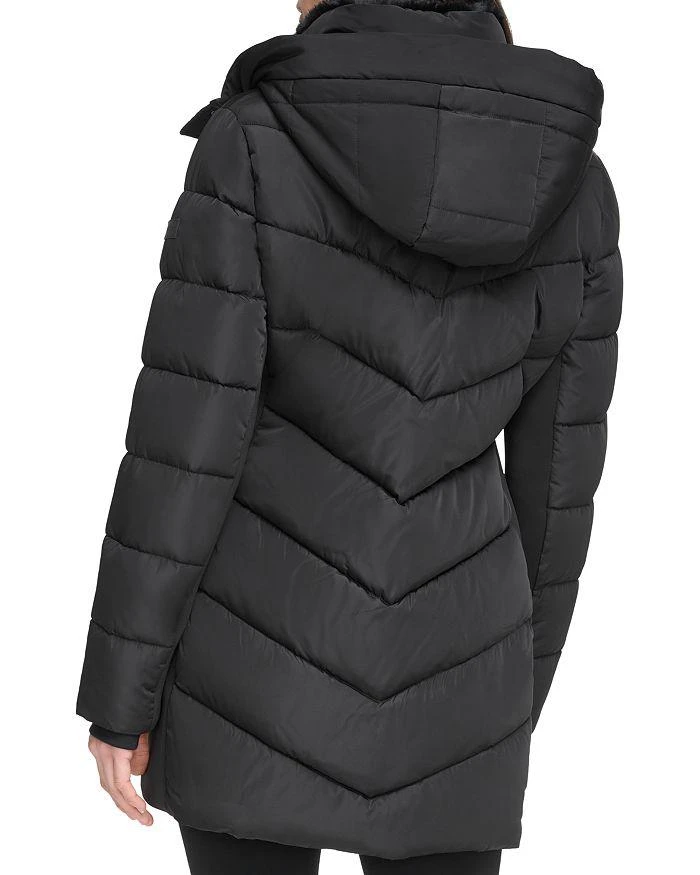 商品Calvin Klein|Faux Fur Trim Puffer Coat,价格¥1325,第2张图片详细描述