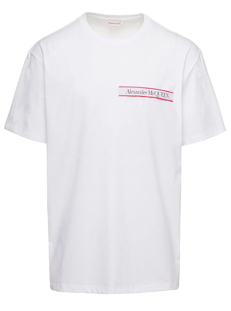 商品Alexander McQueen|Alexander McQueen Logo Patch Crewneck T-Shirt,价格¥1368,第1张图片