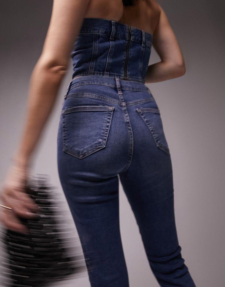 Topshop Jamie jeans in mid blue商品第3张图片规格展示