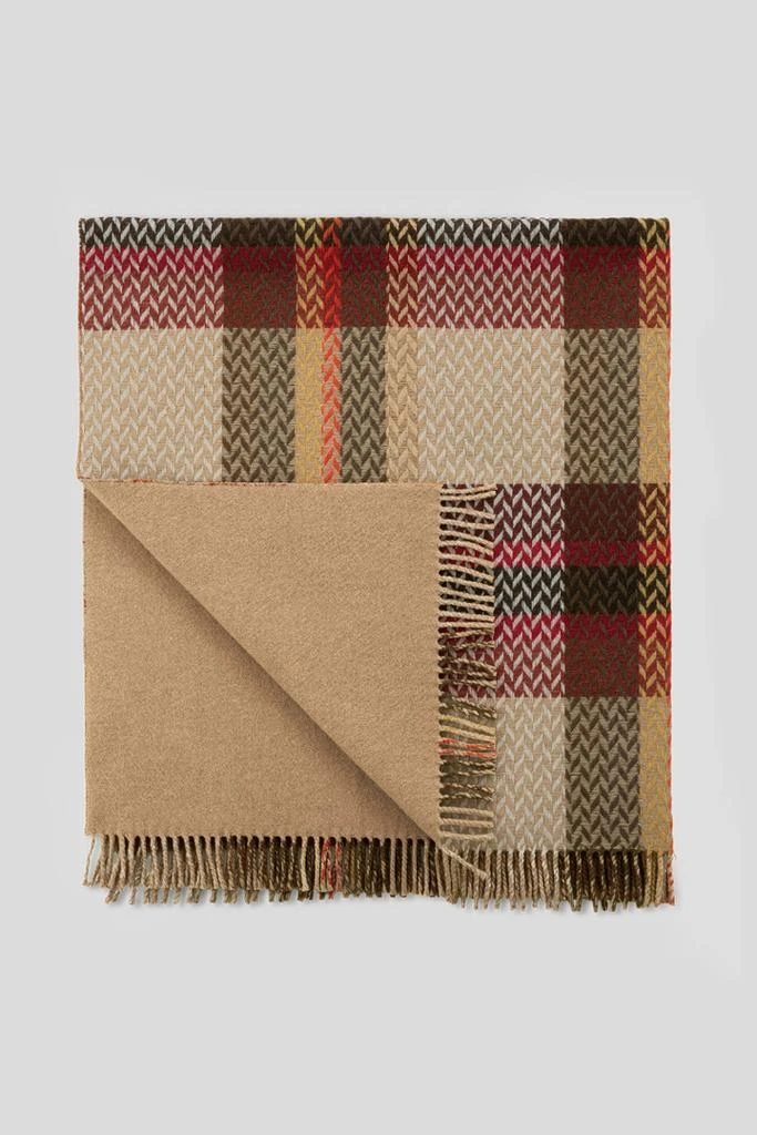 商品Woolrich|Jacquard Check Blanket in a Wool Blend - Unisex - Brown,价格¥1176,第4张图片详细描述