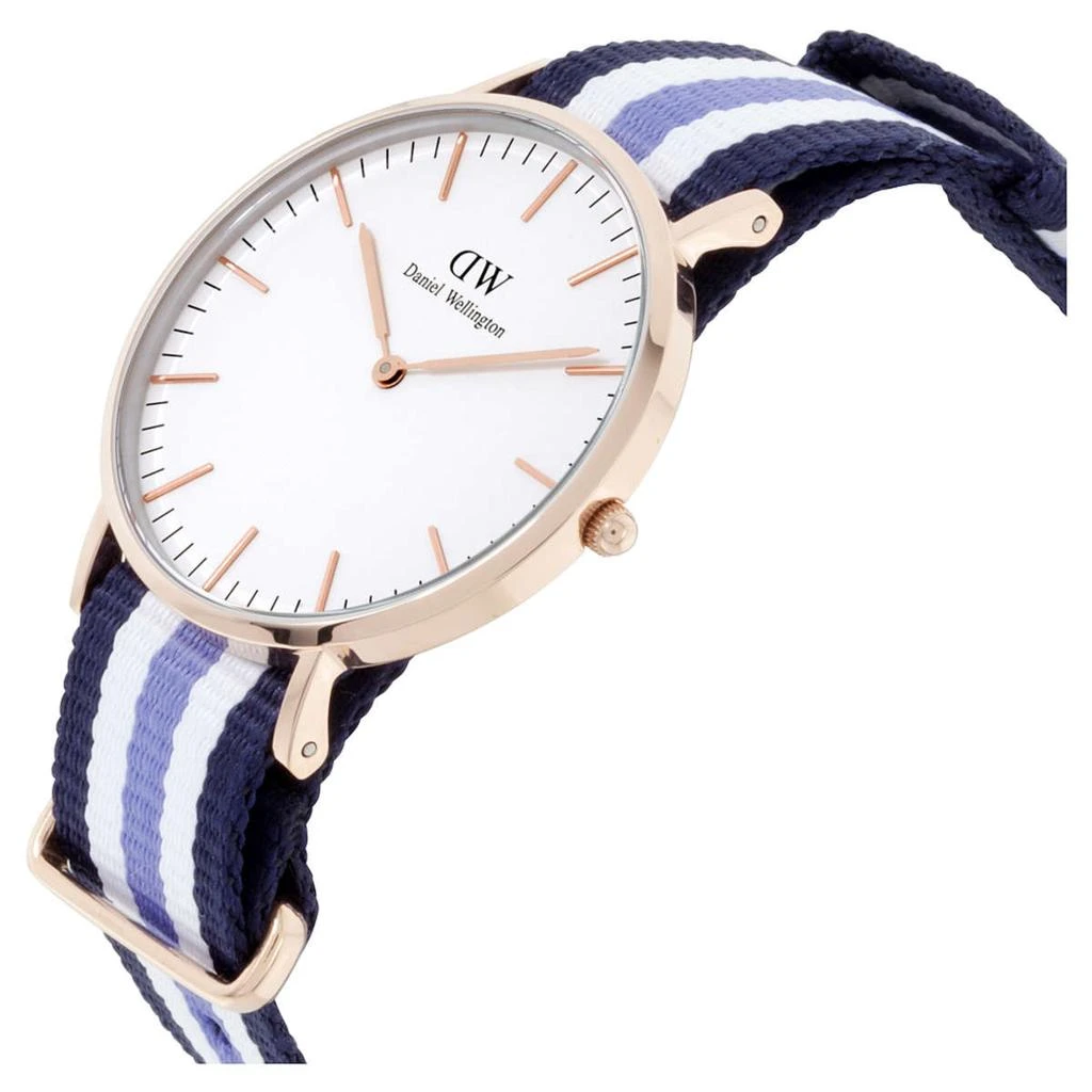 商品Daniel Wellington|Trinity 女士条纹尼龙表带腕表,价格¥301,第2张图片详细描述