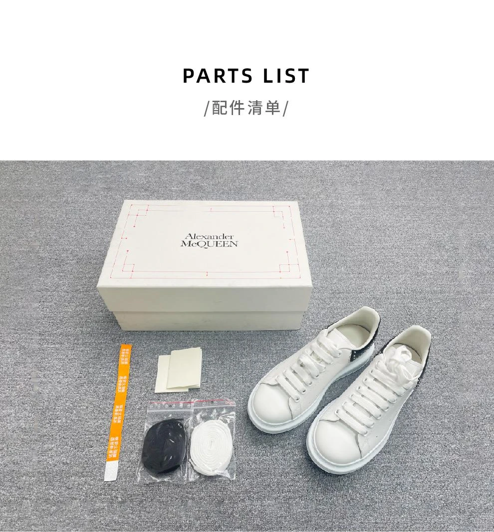 商品Alexander McQueen|女士Tread Slick黑色白厚底廓形高帮休闲系带靴帆布鞋【香港仓极速发货】,价格¥5231,第6张图片详细描述