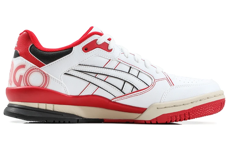商品[国内直发] Asics|Gel-Spotlyte LOW 芝加哥 得物专属礼盒 防滑耐磨轻便 低帮 复古篮球鞋 男女同款 白红,价格¥1328,第4张图片详细描述