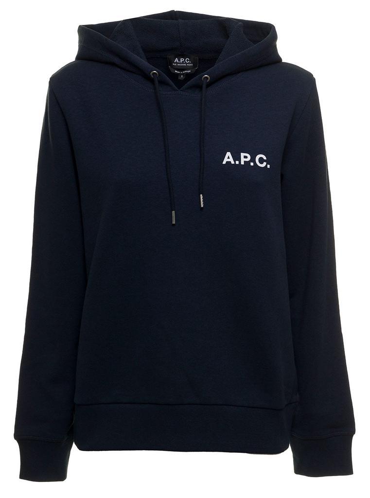 商品A.P.C.|A.P.C Woman's Blue Cotton Hooded Hoodie,价格¥1339,第1张图片