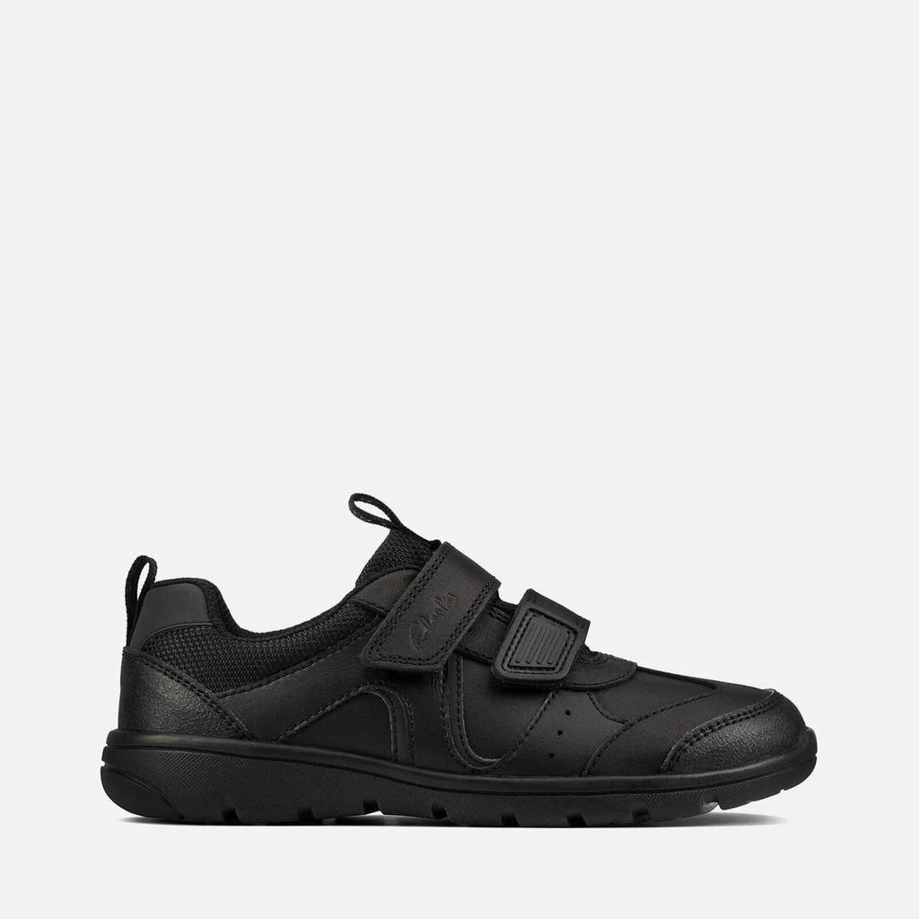 商品Clarks|Clarks Kids' Scooter Run School Shoes - Black Leather,价格¥150,第1张图片