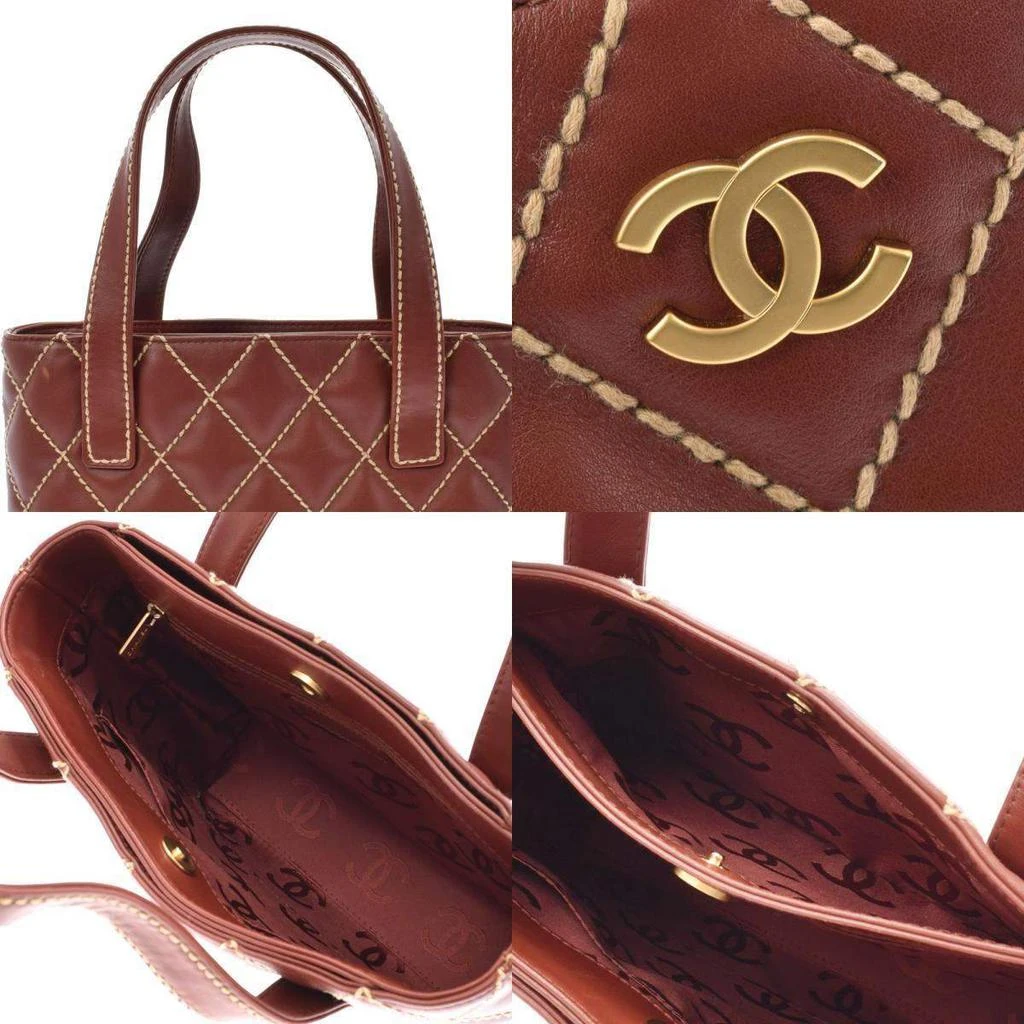 Chanel Brown Leather Wild Stitch Tote Bag 商品