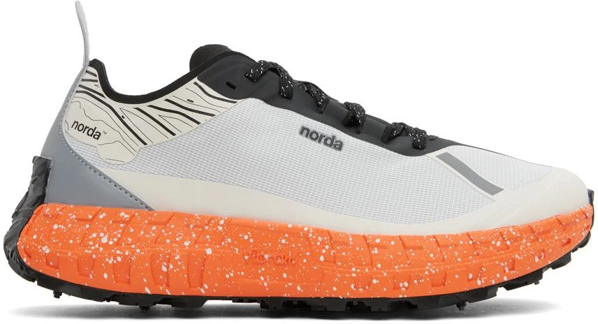 商品Norda|Gray & Orange norda 001 G+ Spike Sneakers,价格¥3330,第1张图片