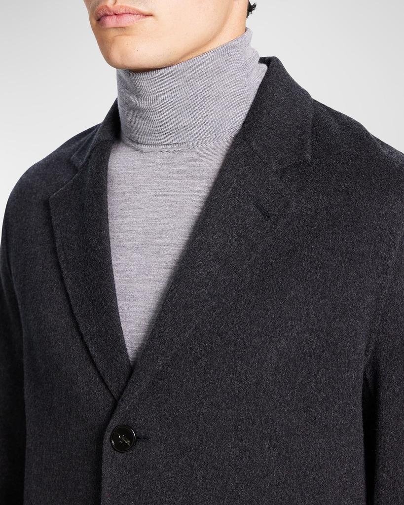 Men's Suffolk Luxe Wool-Cashmere Overcoat商品第4张图片规格展示