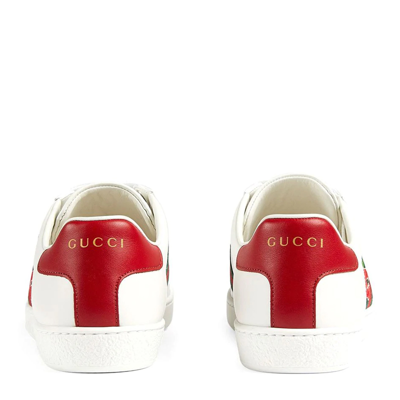 GUCCI 古驰 Ace系列 樱桃刺绣印花白色女士板鞋 653135-1XG60-9065商品第3张图片规格展示