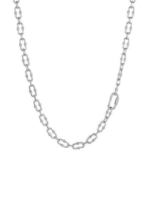 商品hyeres-lor|Shackle Screw Chain Necklace White_HL6N23516W9450,价格¥2435,第1张图片