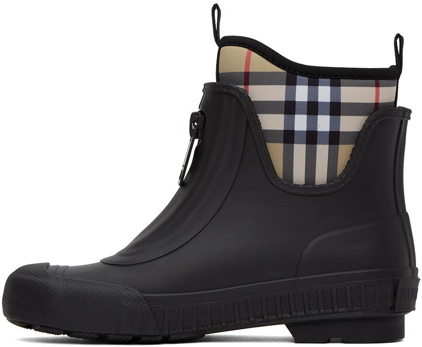 商品Burberry|Black Vintage Check Rain Boots,价格¥2692,第3张图片详细描述