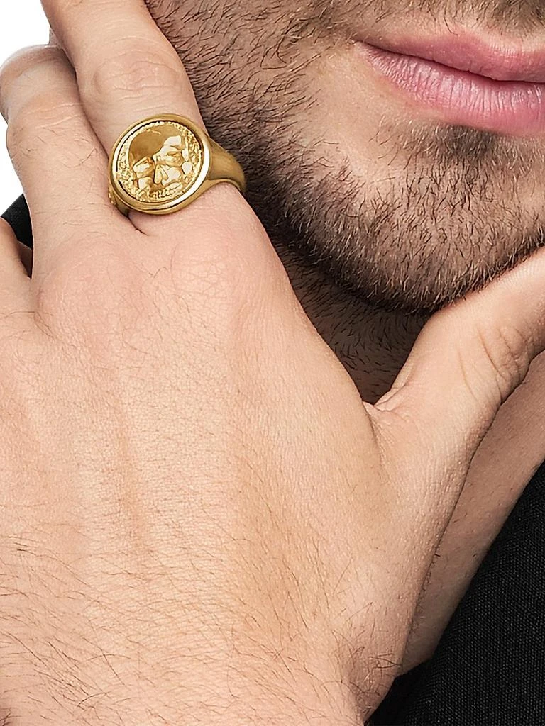 Life and Death Duality Signet Ring in 18K Yellow Gold, 20MM 商品