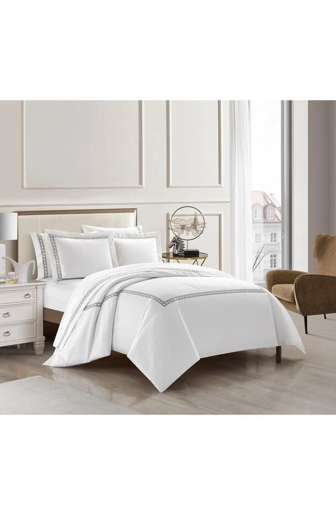 商品CHIC|Queen Lewina Hotel Inspired 7-Piece Duvet Set - Grey,价格¥2170,第1张图片