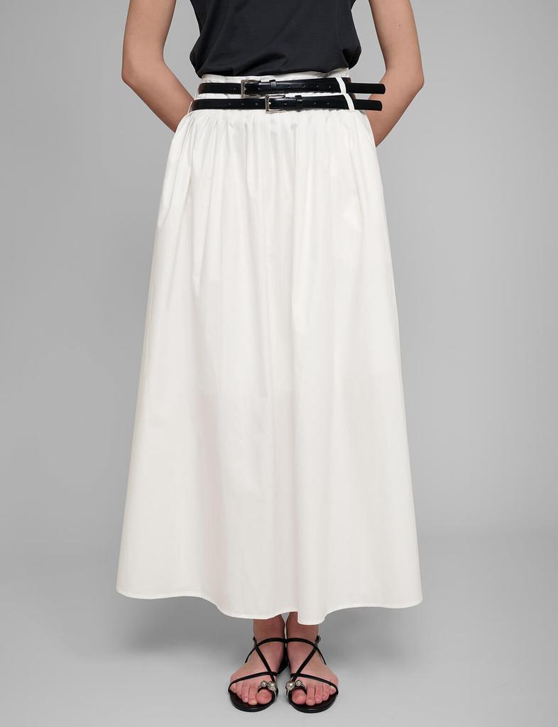 Pixie Market Thea White Double Belted Skirt-BESTSELLER