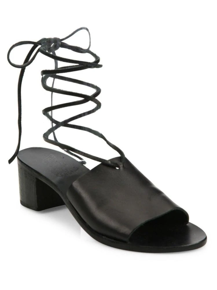 商品ANCIENT GREEK SANDALS|Christina Vachetta Leather Ankle-Wrap Sandals,价格¥788,第1张图片