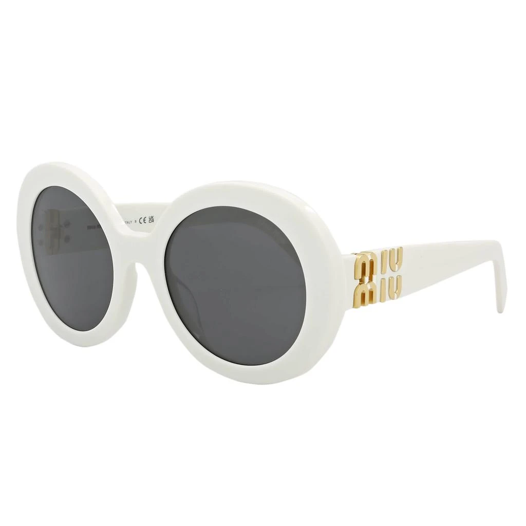 商品Miu Miu|Dark Grey Round Ladies Sunglasses MU 11YS 1425S0 55,价格¥1060,第3张图片详细描述