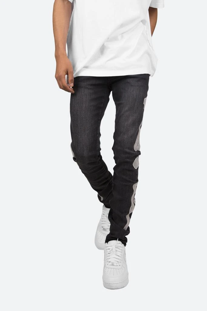 商品MNML|X199 Skeleton Skinny Denim - Vintage Black,价格¥287,第4张图片详细描述