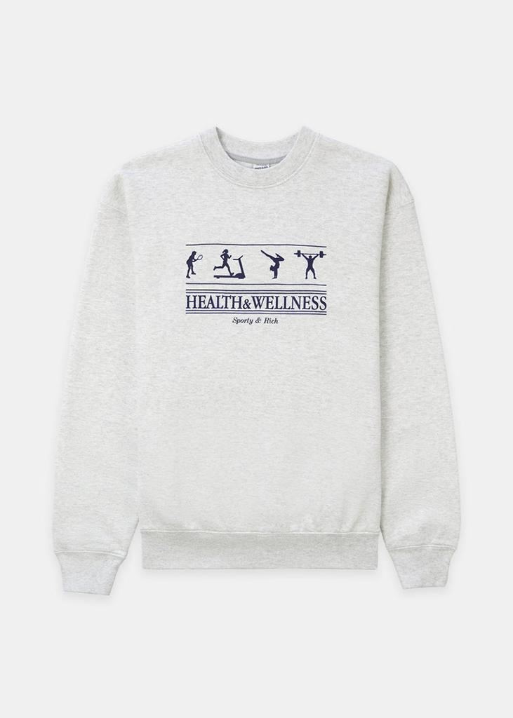 商品Sporty & Rich|Sporty & Rich Heather Grey Health & Wellness Sweatshirt,价格¥538,第1张图片