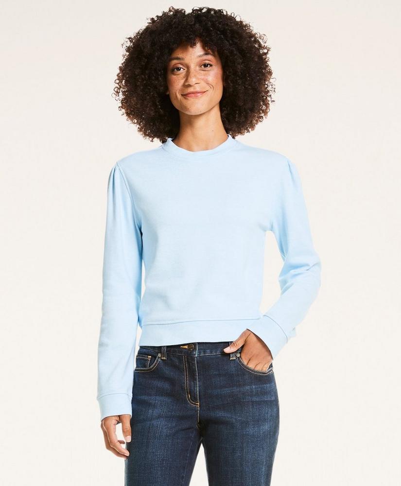 Puff Sleeve Cotton Sweatshirt商品第1张图片规格展示