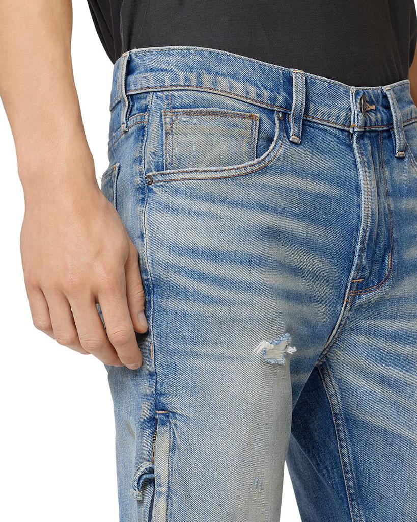 Zack Side Zip Skinny Fit Jeans in Visions商品第5张图片规格展示