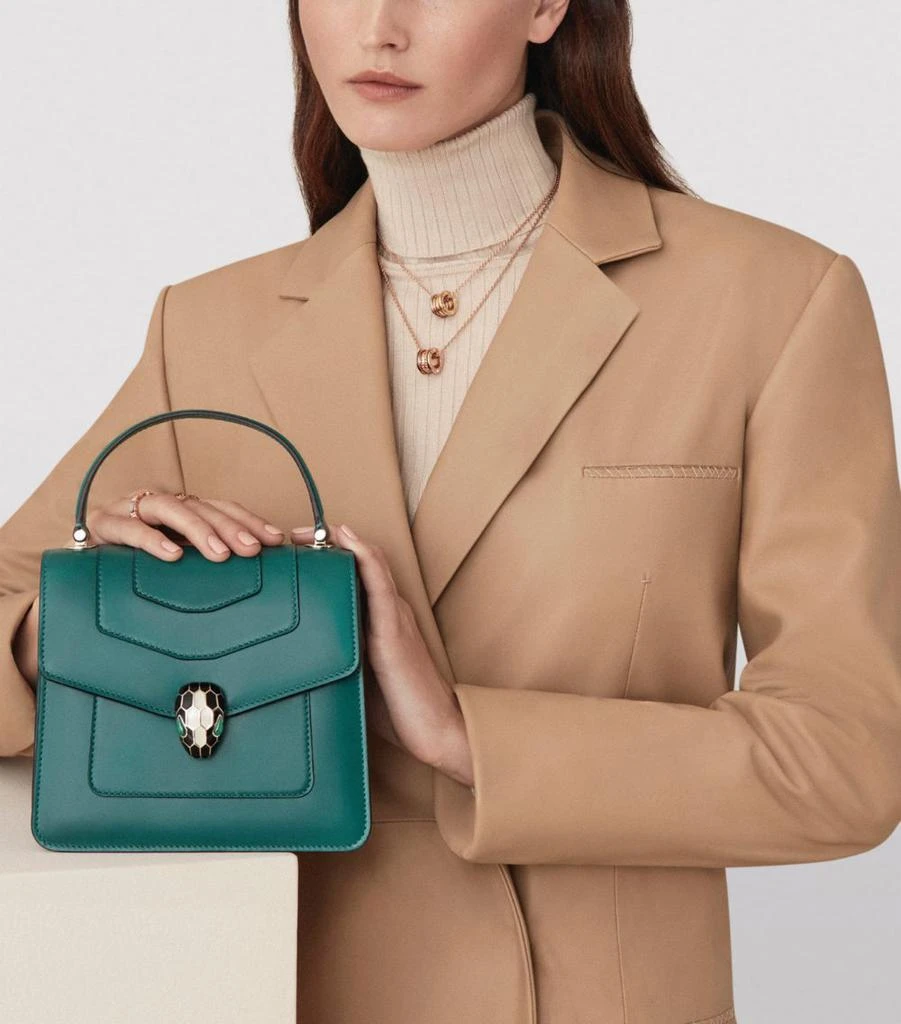 商品BVLGARI|Leather Serpenti Forever Top-Handle Bag,价格¥29346,第2张图片详细描述