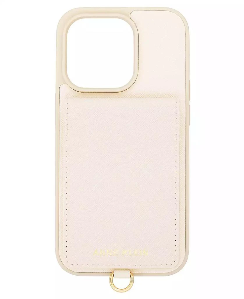 商品Anne Klein|Women's Ivory Saffiano Leather iPhone 14 Pro Case,价格¥348,第1张图片