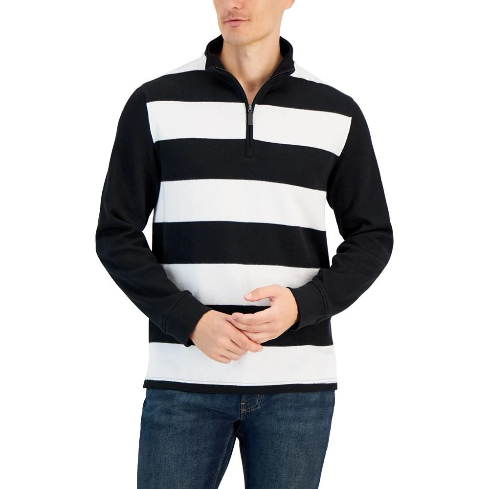 商品Club Room|Men's Ribbed Vintage Stripe Shirt, Created for Macy's,价格¥114,第1张图片