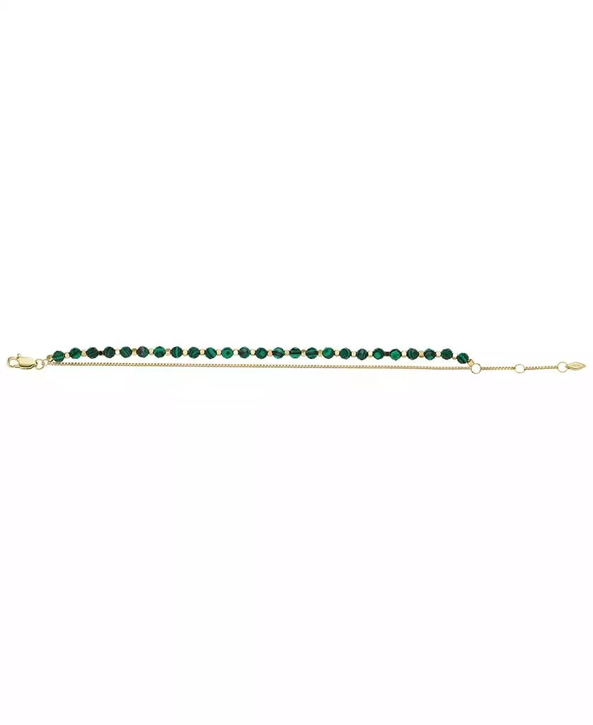 商品Fossil|All Stacked Up Malachite Beaded Bracelet,价格¥335,第4张图片详细描述