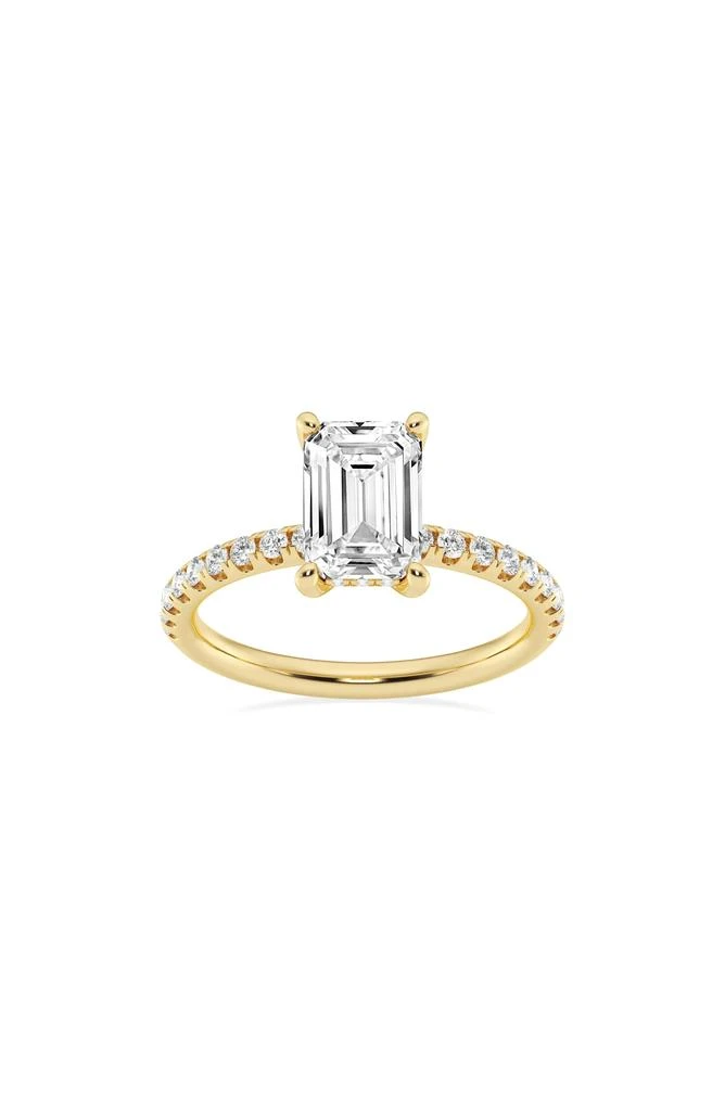 商品Badgley Mischka|14K Gold Emerald Cut Lab Created Diamond Ring - 2.20ct.,价格¥19280,第3张图片详细描述