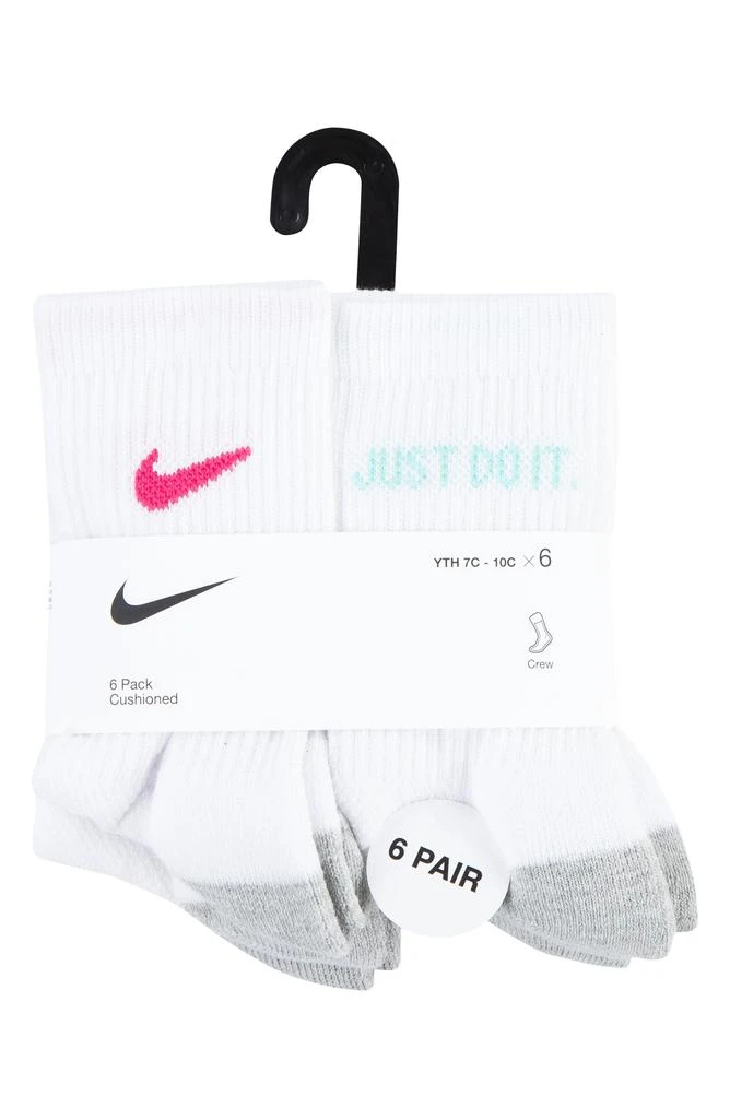 商品NIKE|Kids' 6-Pack Crew Socks (Little Kid) ,价格¥76,第4张图片详细描述