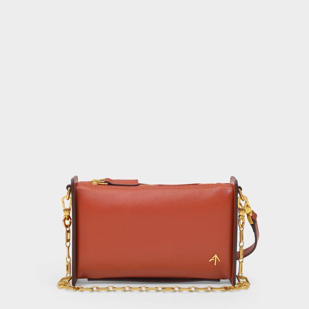 商品Manu Atelier|Mini Carmen Bag in Burgundy Leather,价格¥3380,第1张图片