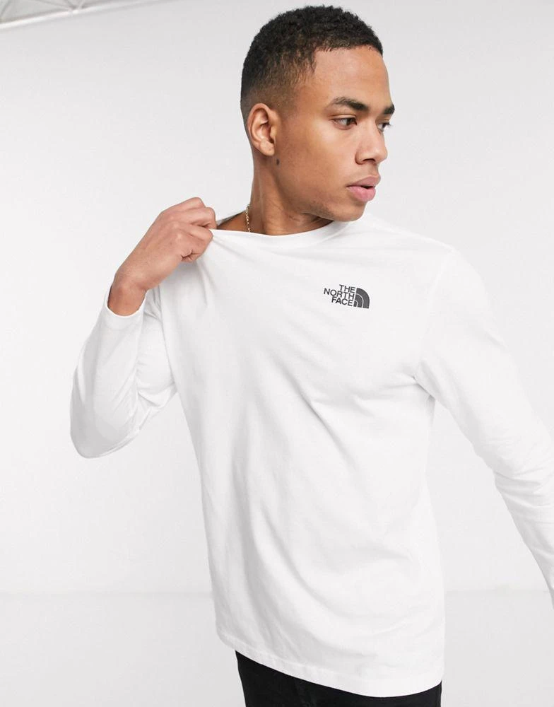 商品The North Face|The North Face Red Box long sleeve t-shirt in white,价格¥203,第2张图片详细描述