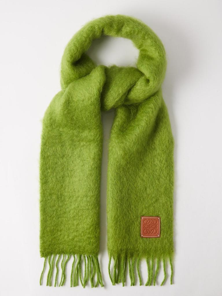 Anagram-patch mohair-blend scarf商品第1张图片规格展示