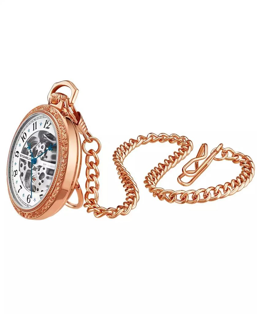 商品Stuhrling|Women's Rose Gold Stainless Steel Chain Pocket Watch 48mm,价格¥1717,第3张图片详细描述