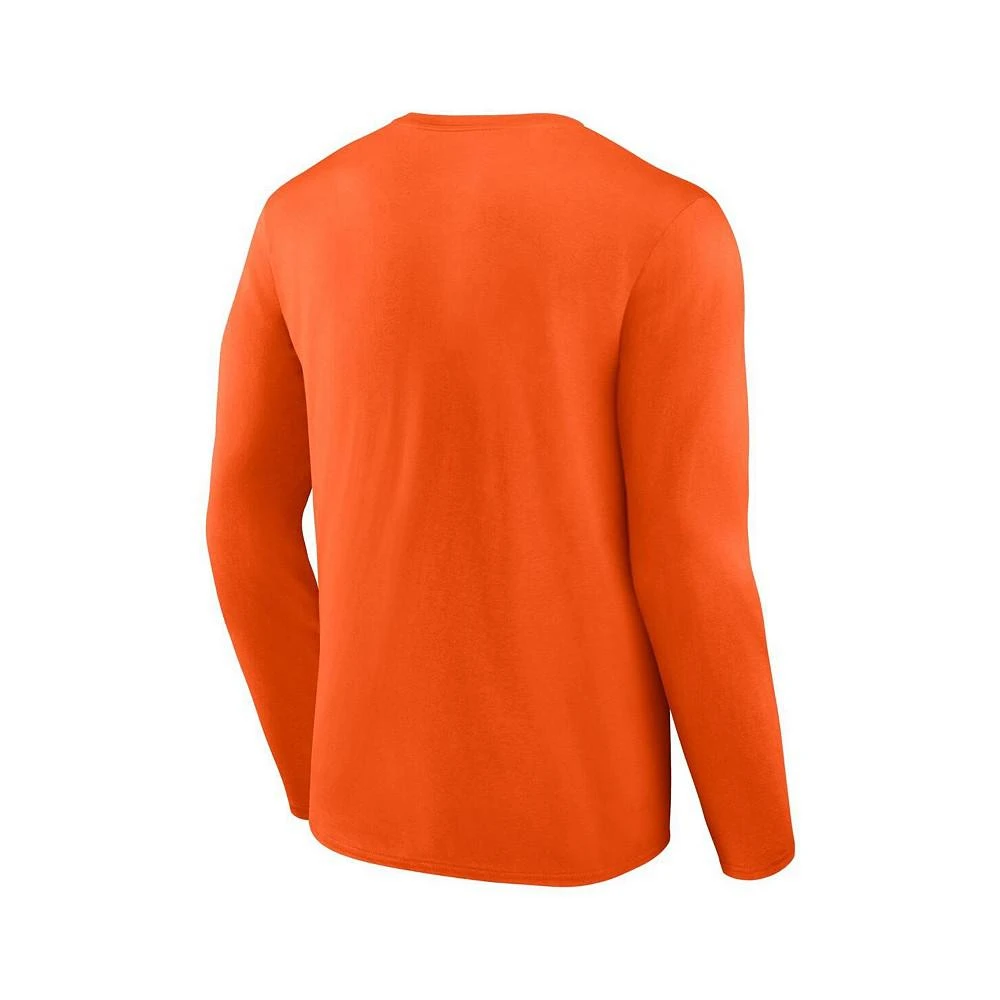 商品Fanatics|Men's Branded Orange New York Islanders Authentic Pro Core Collection Secondary Long Sleeve T-shirt,价格¥217,第2张图片详细描述