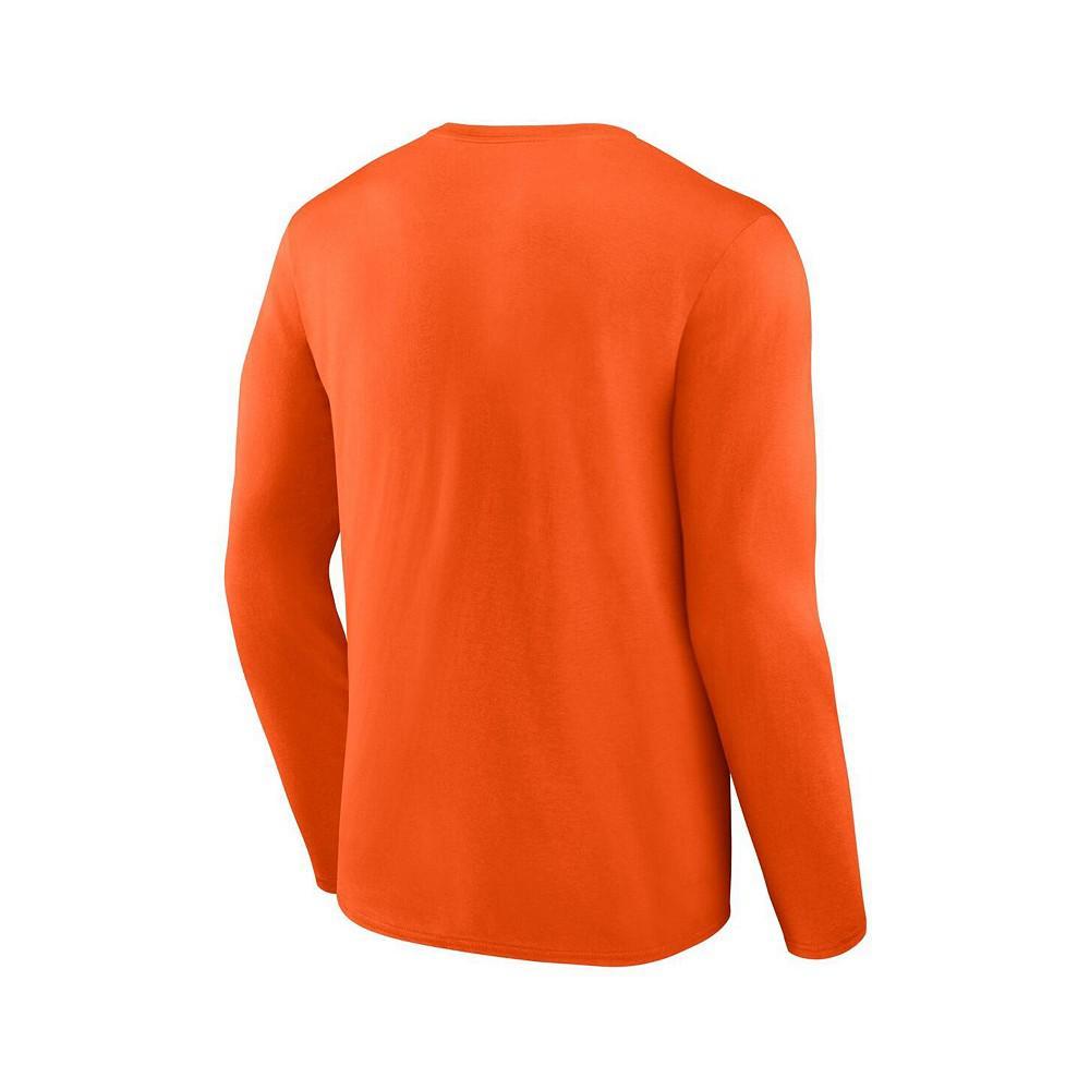 商品Fanatics|Men's Branded Orange New York Islanders Authentic Pro Core Collection Secondary Long Sleeve T-shirt,价格¥251,第4张图片详细描述