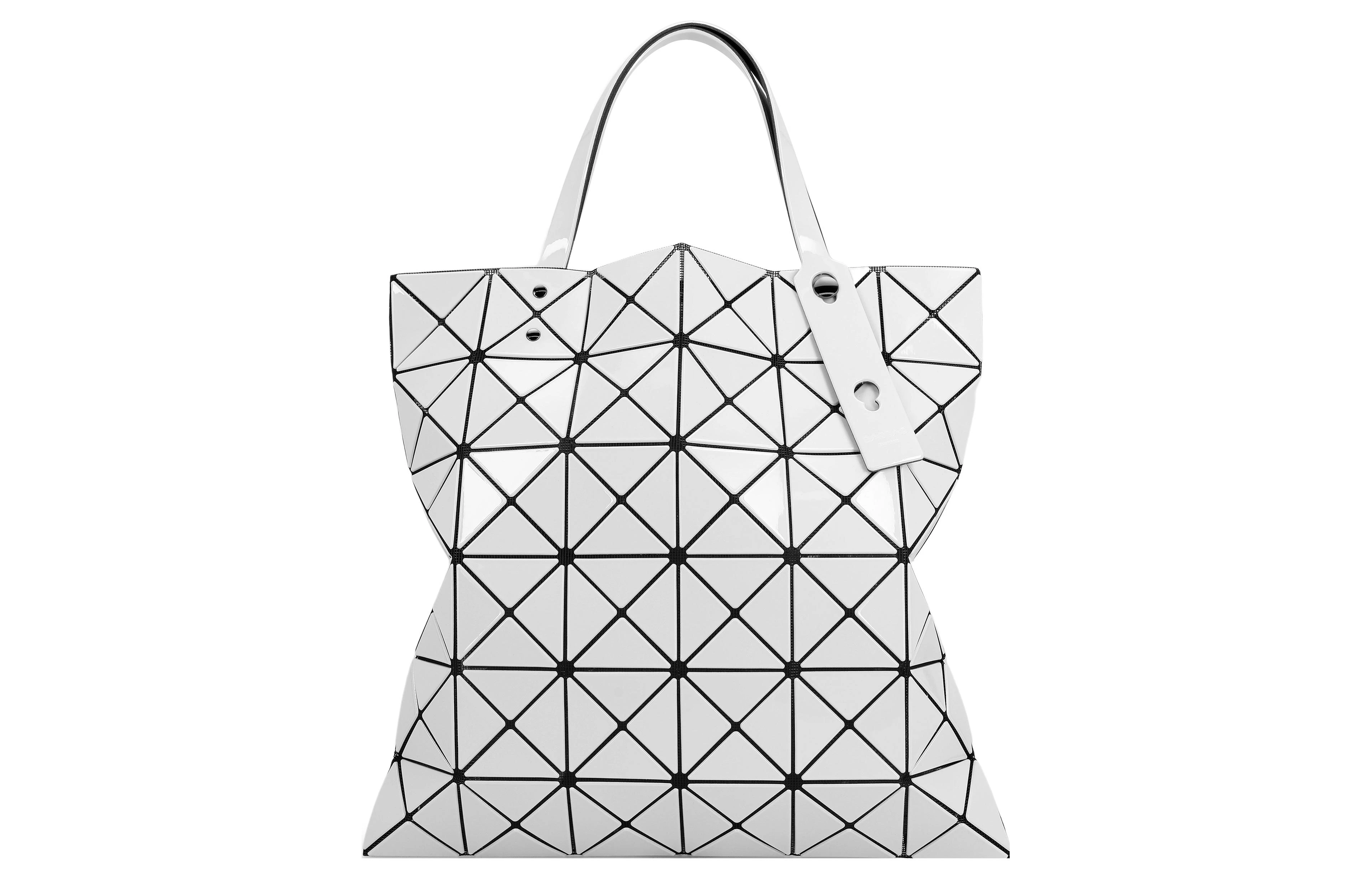 商品[国内直发] Issey Miyake|三宅一生 Lucent Gloss 六格亮面大容量 氯乙烯树脂 托特包购物袋单肩手提包 常规 女款 浅灰色,价格¥3292,第1张图片