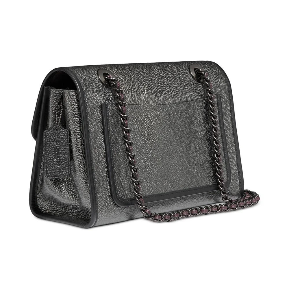 Metallic Leather Binding Soft Parker Shoulder Bag 商品