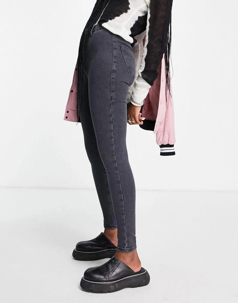 商品Topshop|Topshop high rise Joni jeans in washed black,价格¥252,第4张图片详细描述