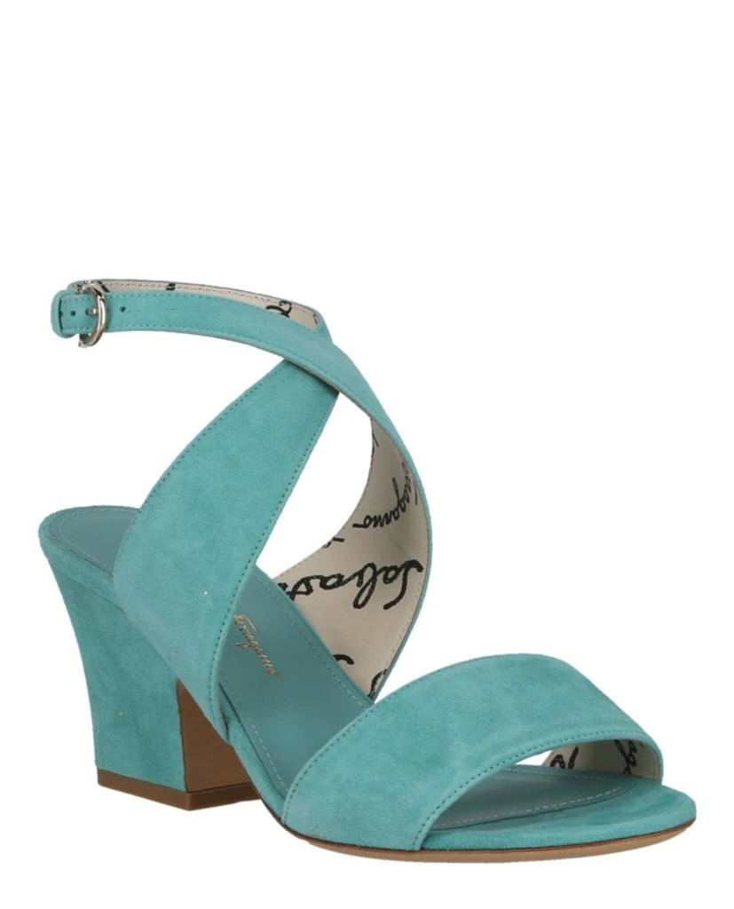 商品Salvatore Ferragamo|Sheena Suede Heel Sandals,价格¥2223,第2张图片详细描述