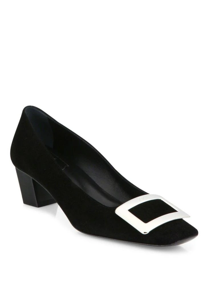 商品Roger Vivier|Decollette Belle Vivier Suede Pumps,价格¥5497,第1张图片